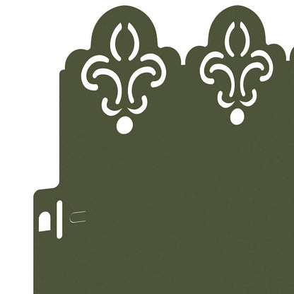 Rasenkanten 10 pcs Olive Grün 103 x 0,05 x 22 cm Stahl