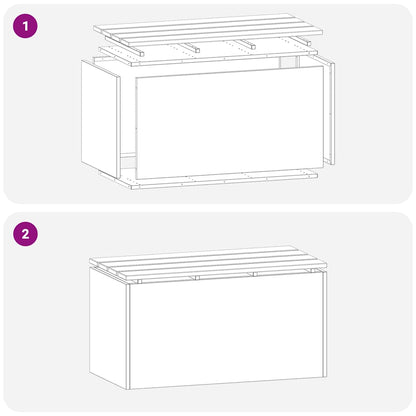 Gartenbank Schwarz 80 x 40 x 43 cm
