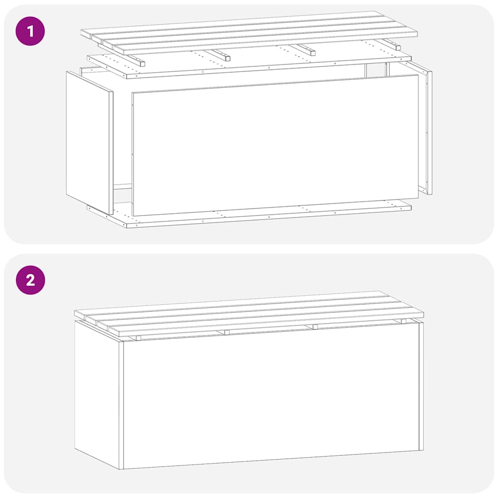 Gartenbank Wetterfeststahl 100 x 40 x 43 cm