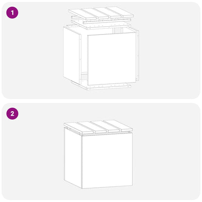 Gartenbank Weiß 40 x 40 x 43 cm