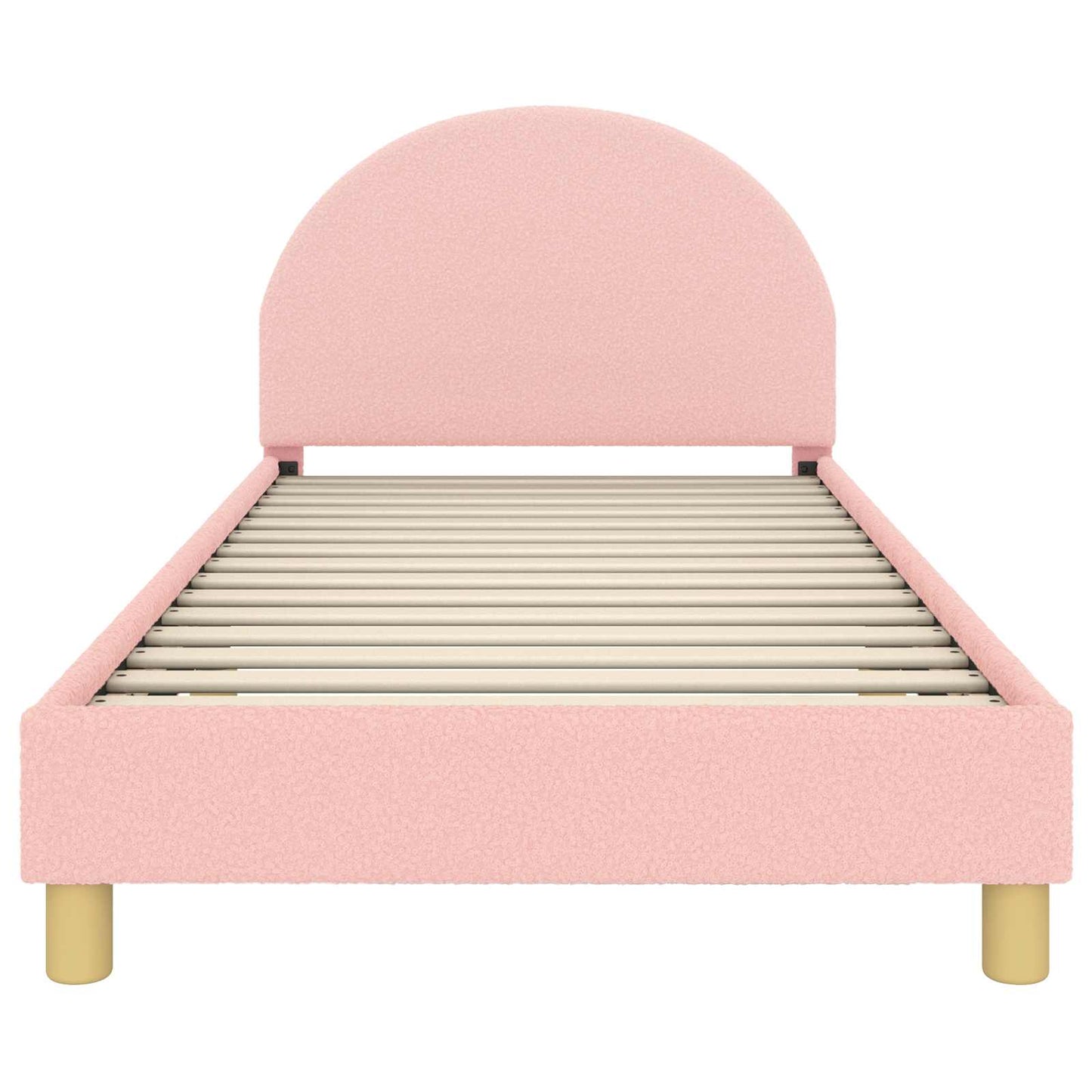 Kinderbettgestell mit Kopfteil Rosa 90 x 200 cm Schafstoff