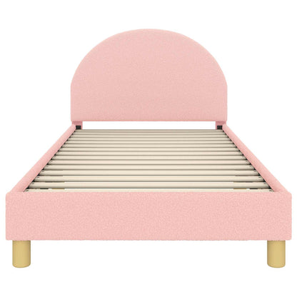 Kinderbettgestell mit Kopfteil Rosa 90 x 200 cm Schafstoff