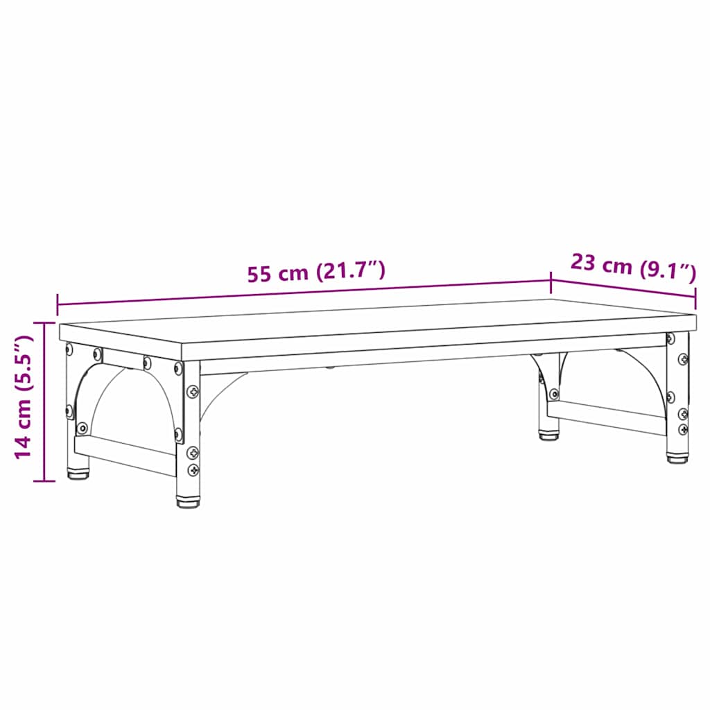 Monitor Halterung Artisan-Eiche 55 x 23 x 14 cm Holzwerkstoff