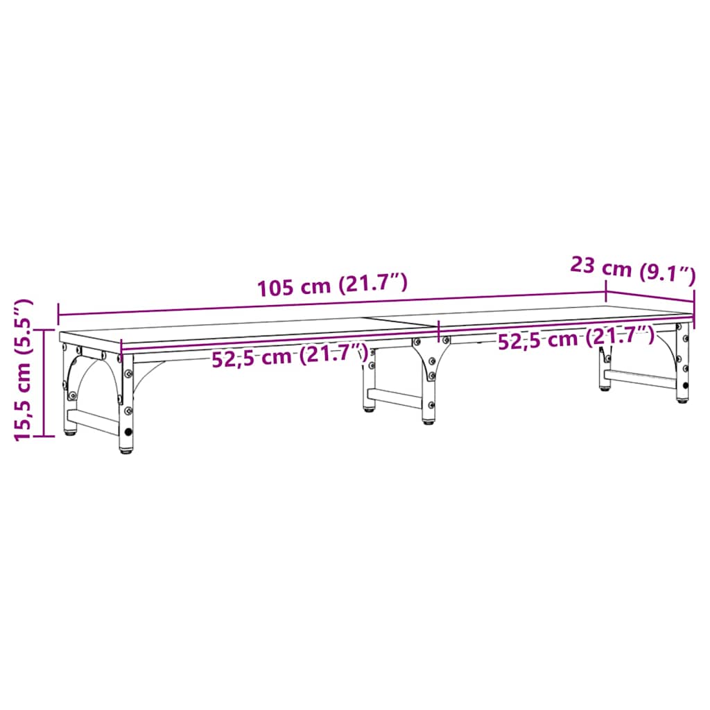 Monitor Halterung Altholz 105 x 23 x 15,5 cm Holzwerkstoff