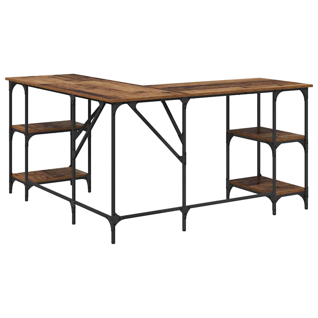 Schreibtisch Altholz 139 x 139 x 75 cm Holzwerkstoff