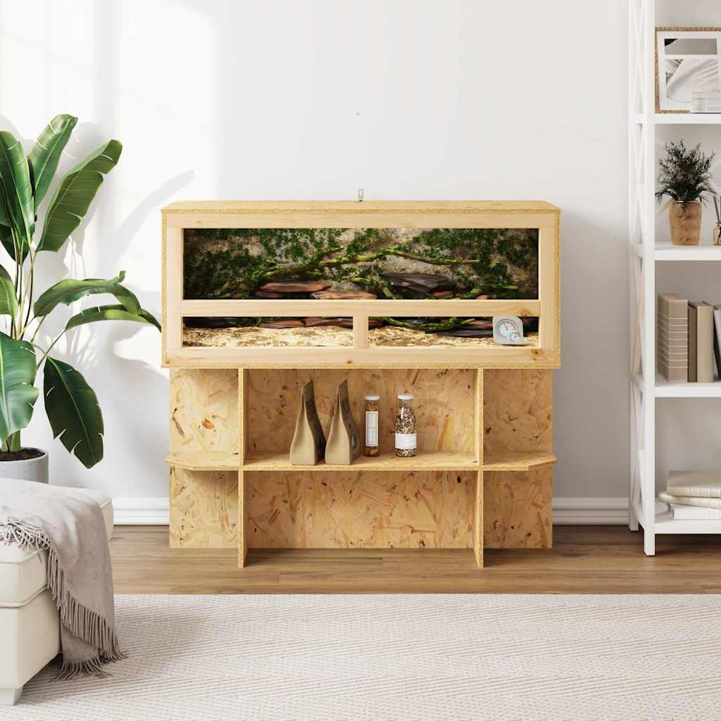 Terrarienbasis mit Regal Braun 100 x 40 x 50 cm OSB