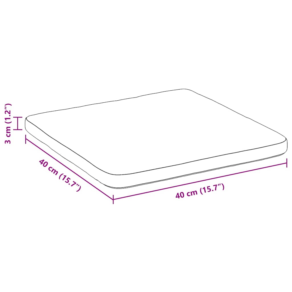 Sitzkissen 4 pcs Schwarz 40 x 40 x 3 cm Stoff