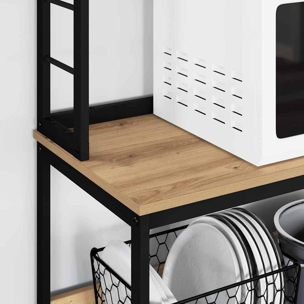 Küchenregal Artisan-Eiche 80 x 40 x 168 cm Holzwerkstoff