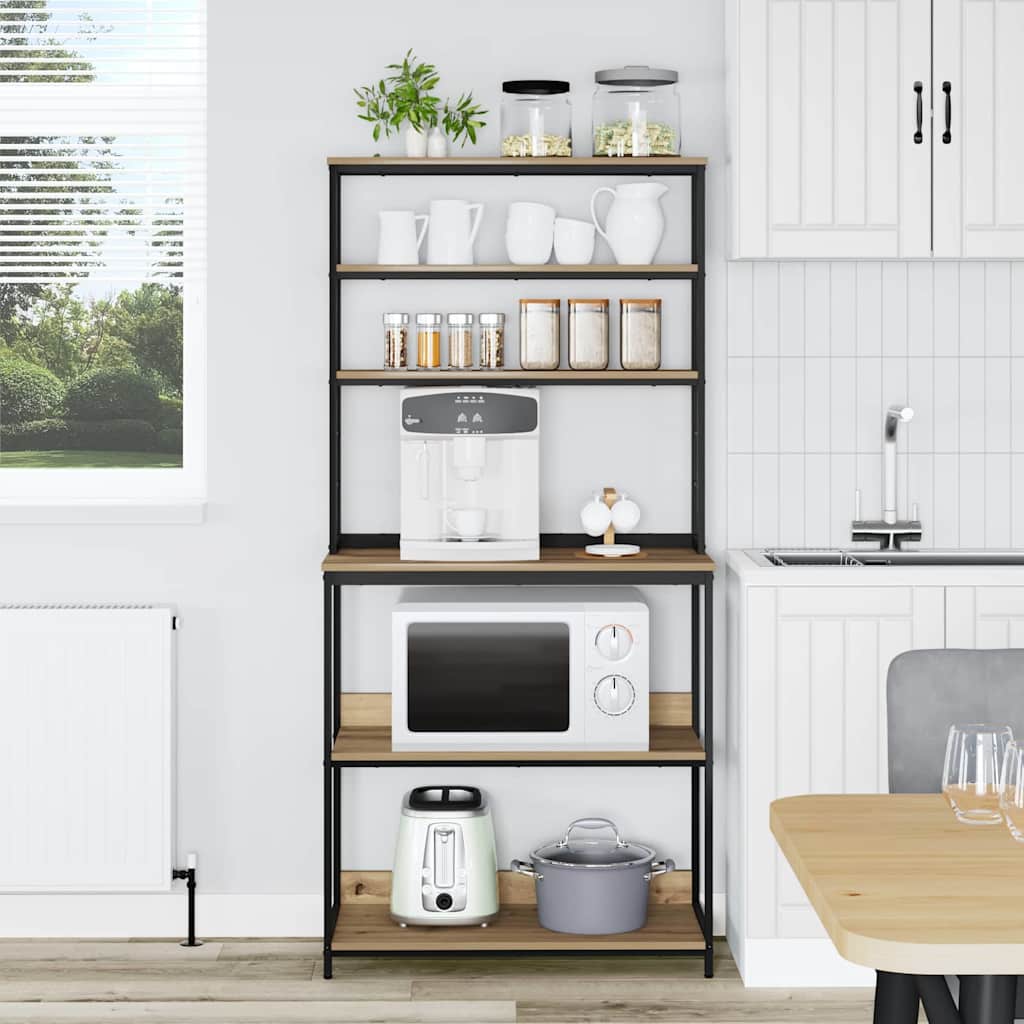 Küchenregal Artisan-Eiche 80 x 40 x 168 cm Holzwerkstoff