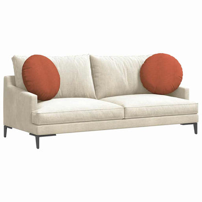 Sitzkissen 2 pcs Rot-Orange Ø 50 cm Cordstoff