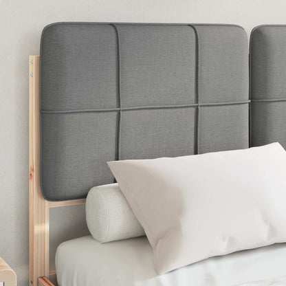 Bettgestell mit gepolstertem Kopfteil Hellgrau 120 x 200 cm