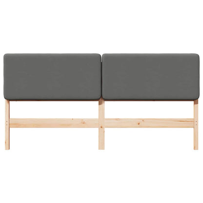 Gepolstertes Kopfteil mit Kopfteil Braun und Hellgrau 200 cm