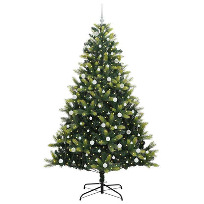 Künstlicher Klapp-Weihnachtsbaum mit 300 LEDs Grün 240 cm