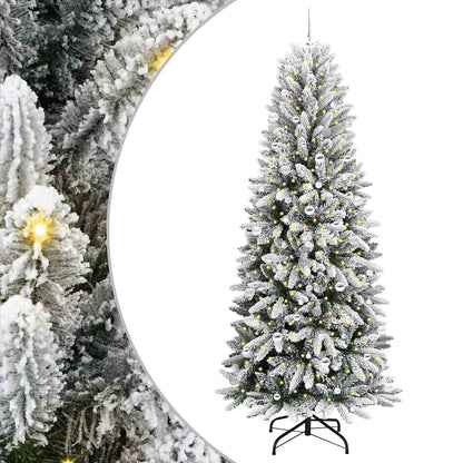 Künstlicher Weihnachtsbaum mit 300 LEDs mit Ständer Weiß 240 cm