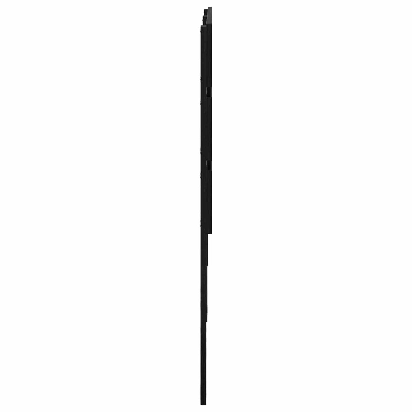 Kopfteil Schwarz Eichen-Optik 200 cm Holzwerkstoff