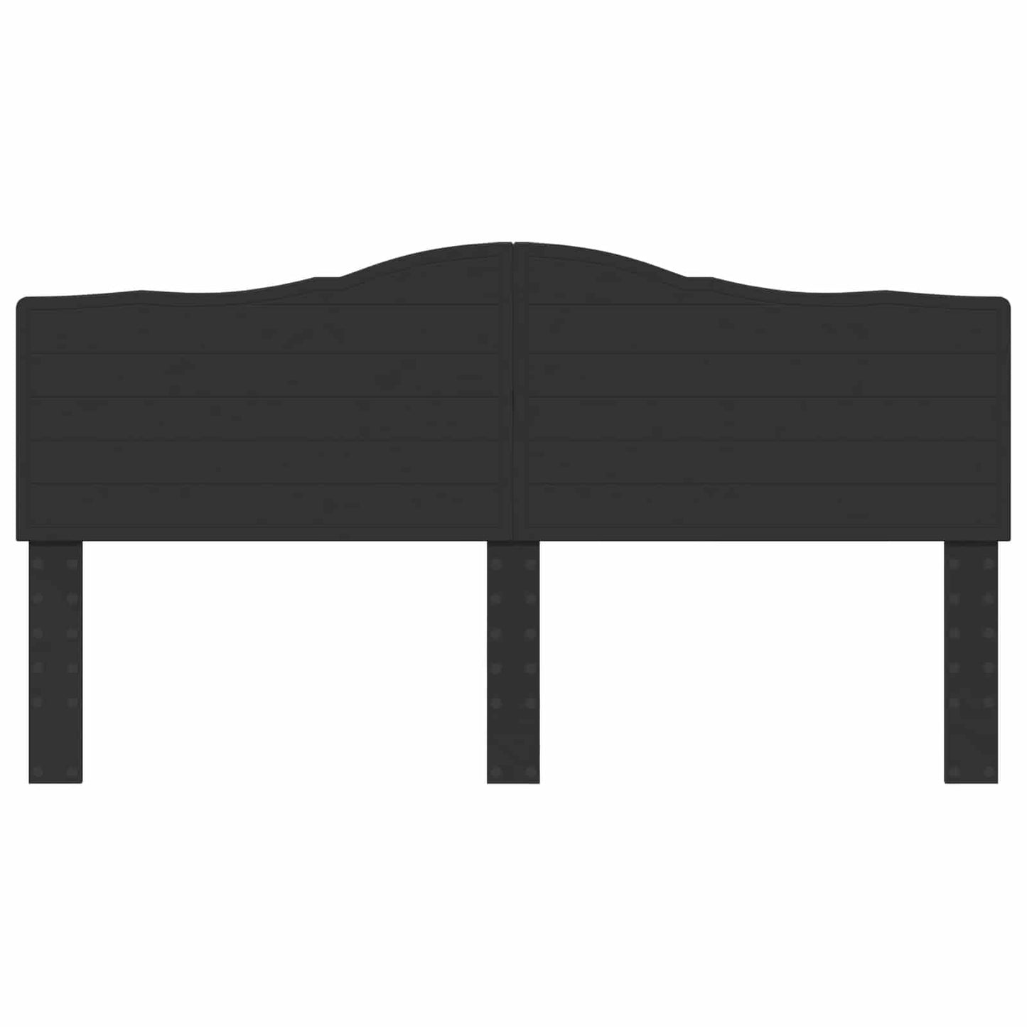 Kopfteil Schwarz Eichen-Optik 200 cm Holzwerkstoff