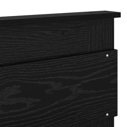 Kopfteil Schwarz Eichen-Optik 200 cm Holzwerkstoff