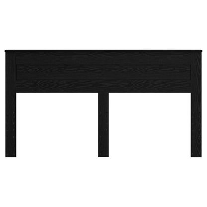 Kopfteil Schwarz Eichen-Optik 200 cm Holzwerkstoff