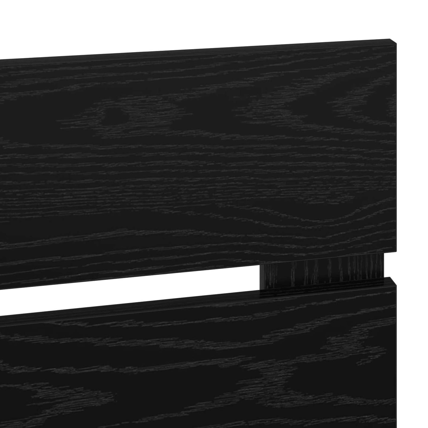 Kopfteil Schwarz Eichen-Optik 200 cm Holzwerkstoff