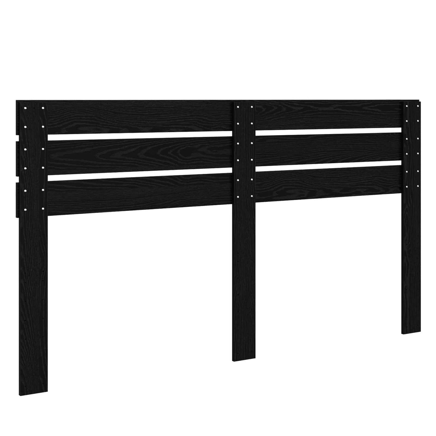 Kopfteil Schwarz Eichen-Optik 200 cm Holzwerkstoff