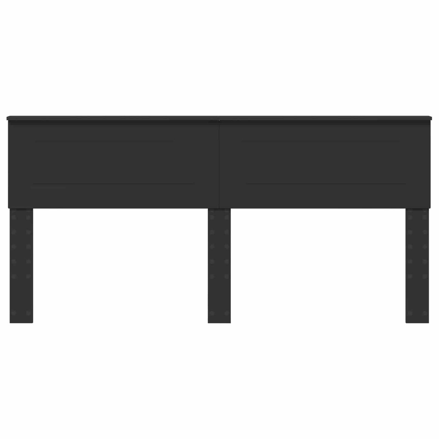 Kopfteil Schwarz Eichen-Optik 200 cm Holzwerkstoff