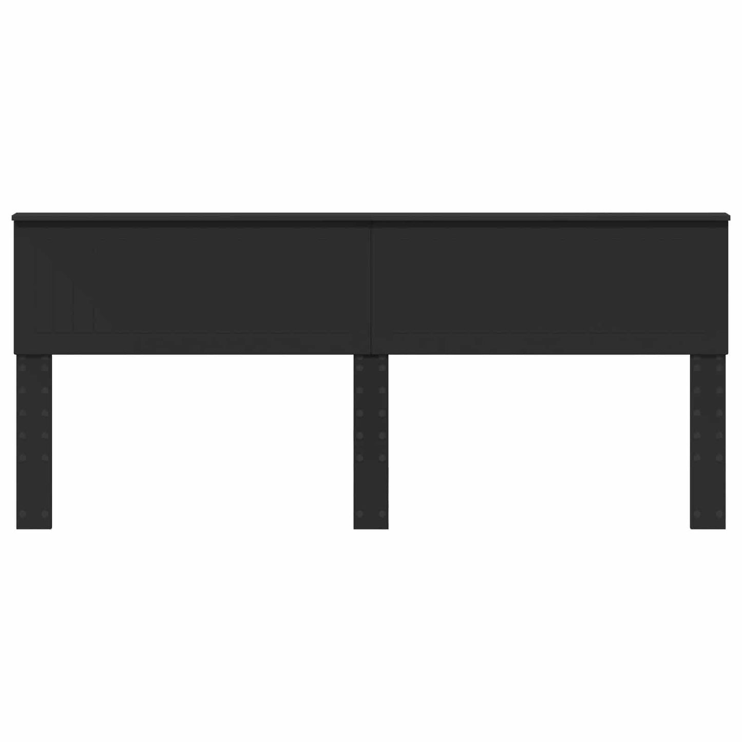 Kopfteil Schwarz Eichen-Optik 200 cm Holzwerkstoff