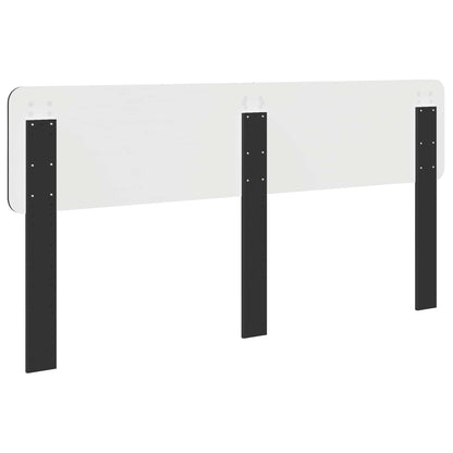 Kopfteil Schwarz Eichen-Optik 200 cm Holzwerkstoff