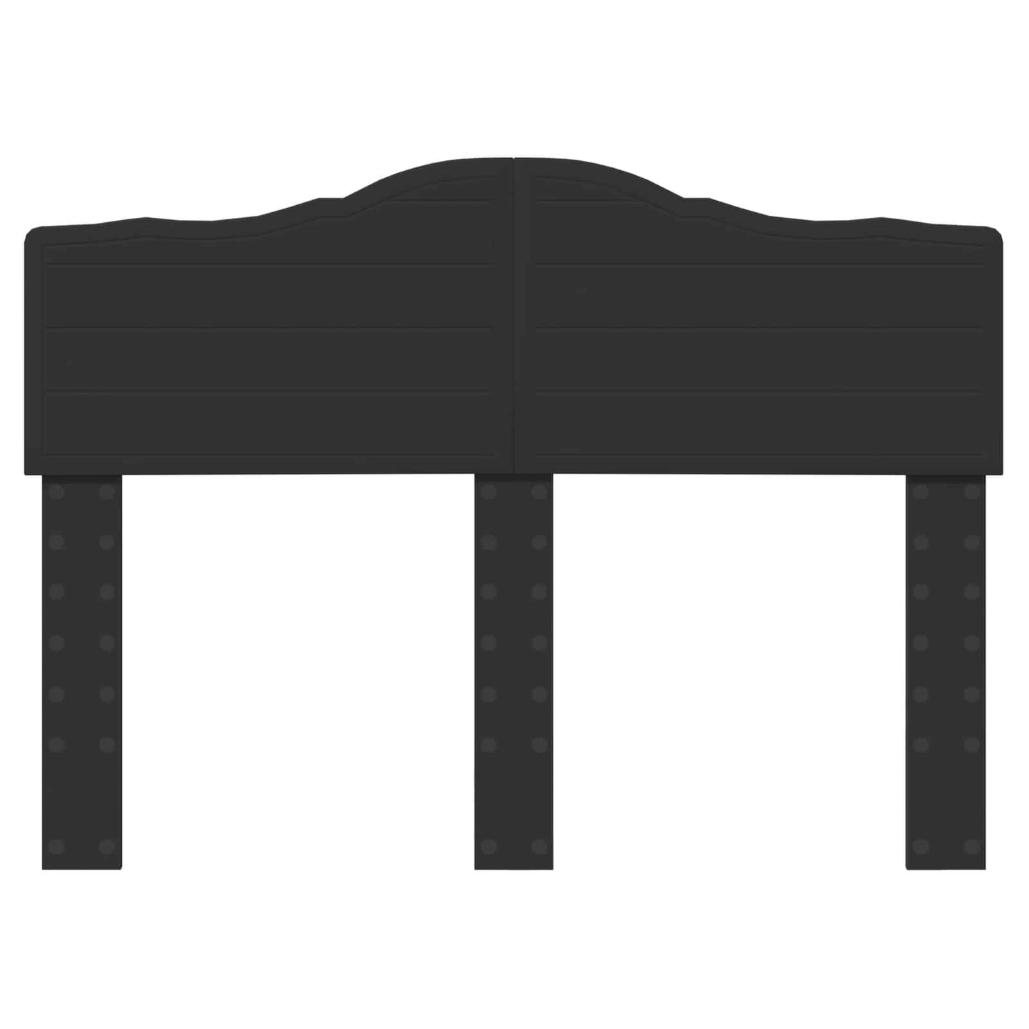 Kopfteil Schwarz Eichen-Optik 135 cm Holzwerkstoff