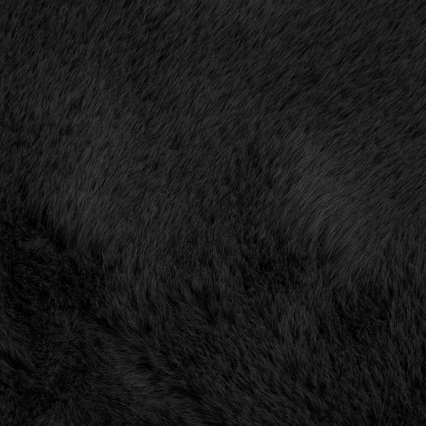 Rutschfester Kunstfellteppich Olite Schwarz 140 x 200 cm