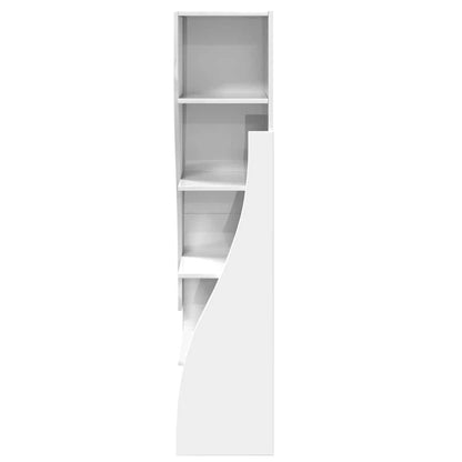 Eckschrank Hochglanz Weiß 32x32x140cm Holzwerkstoff