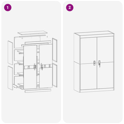 Aufbewahrungsschrank Senfgelb 90 x 40 x 140 cm Stahl