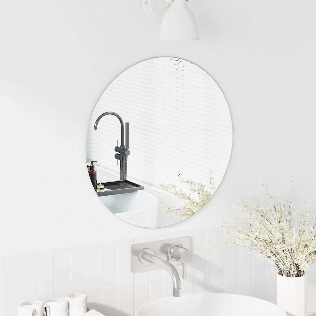 Wandspiegel Rund Ø 50 cm Gehärtetes Glas