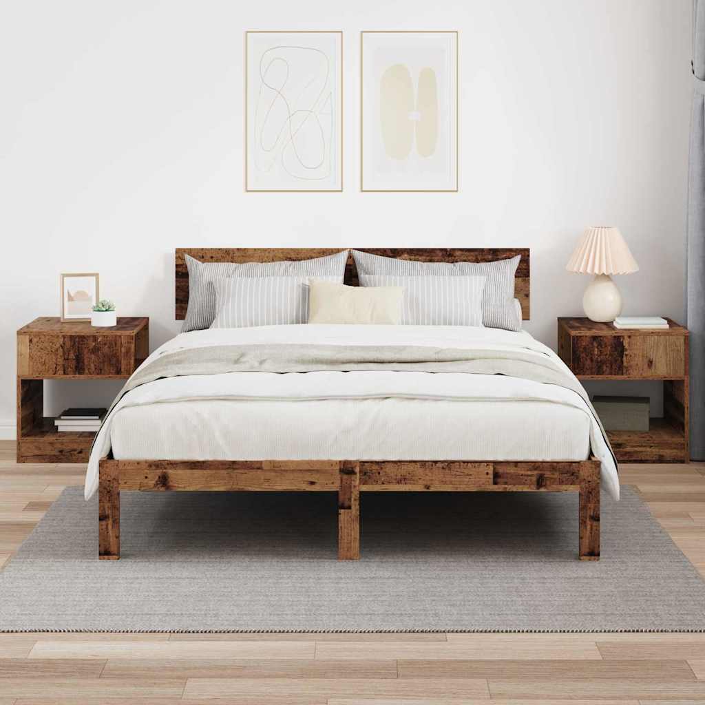 Beistelltisch 2 pcs Altholz 40,5 x 40 x 45 cm Holzwerkstoff