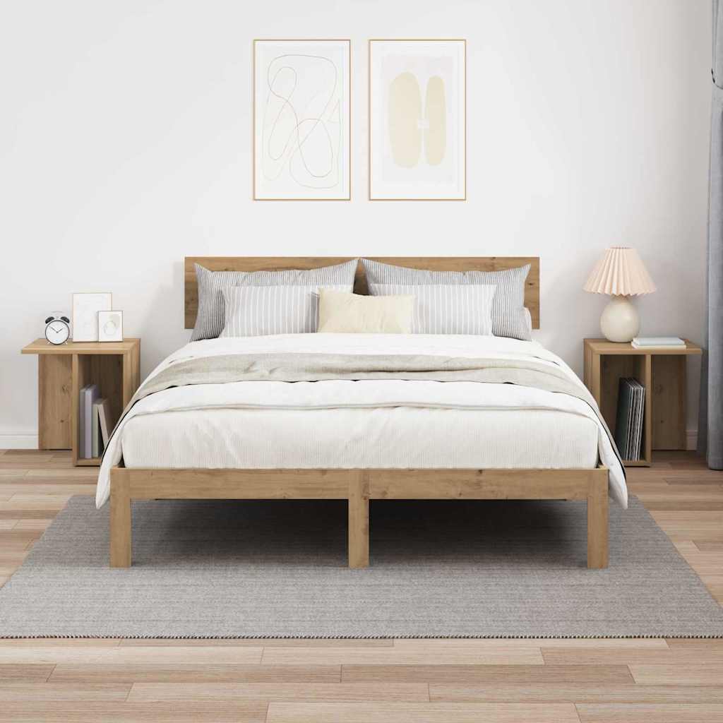 Beistelltisch 2 pcs Artisan-Eiche 37 x 32 x 40 cm Holzwerkstoff