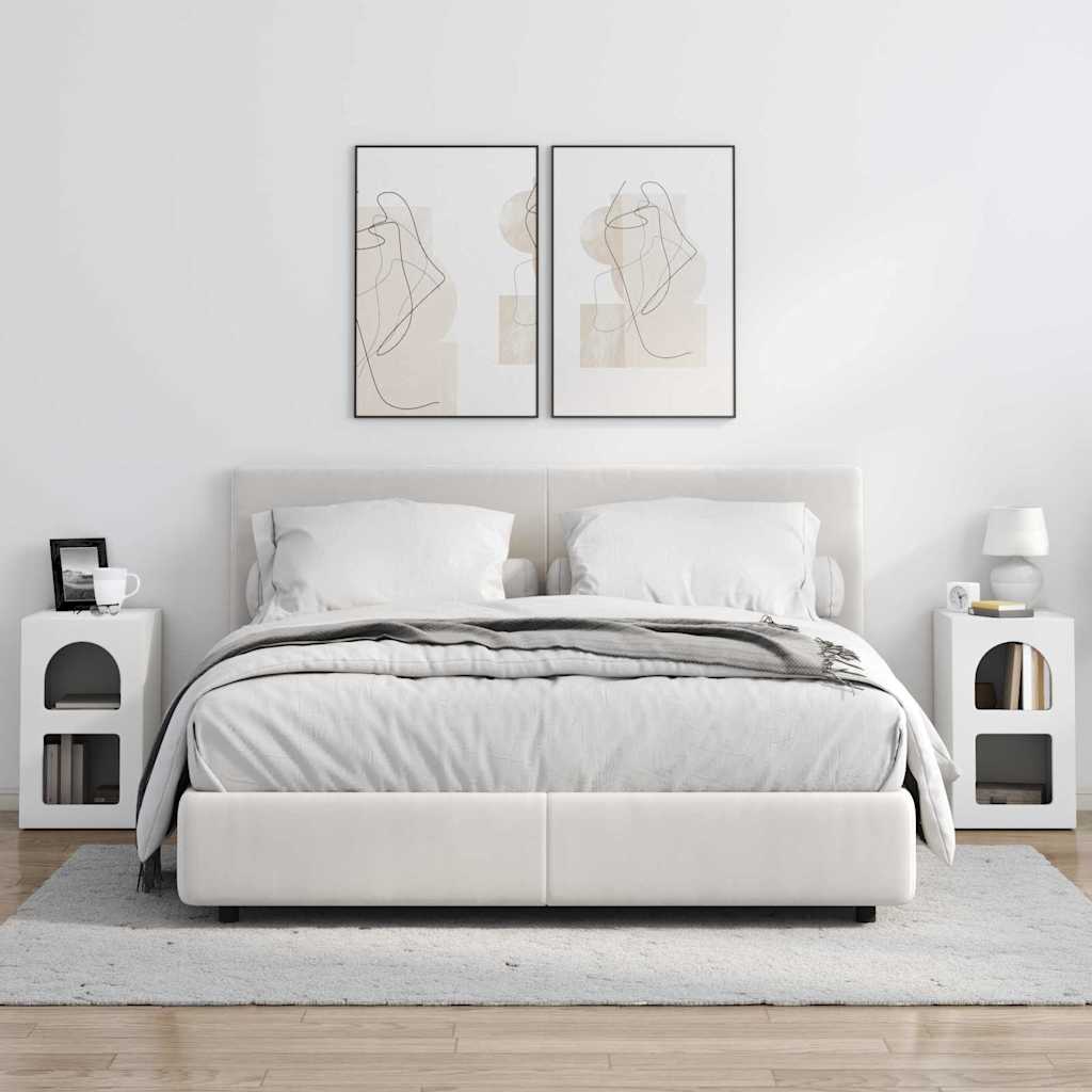 Nachttisch 2 pcs Weiß 29,5 x 33,5 x 50 cm Holzwerkstoff