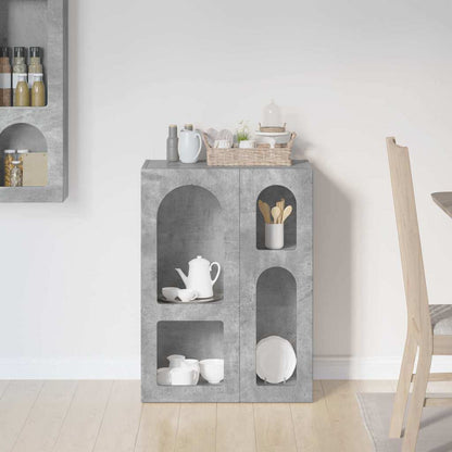 Sideboard Beton Grau 59 x 35 x 80,5 cm Holzwerkstoff
