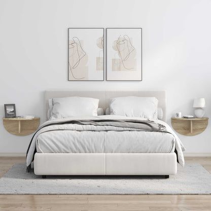 Wandregal 2 pcs Sonoma-Eiche 48 x 24 x 24 cm Holzwerkstoff