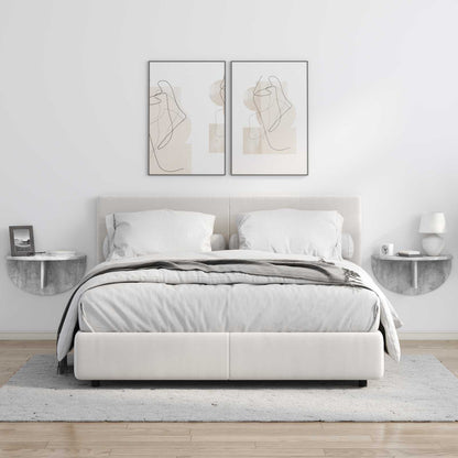 Wandregal 2 pcs Beton Grau 48 x 24 x 24 cm Holzwerkstoff