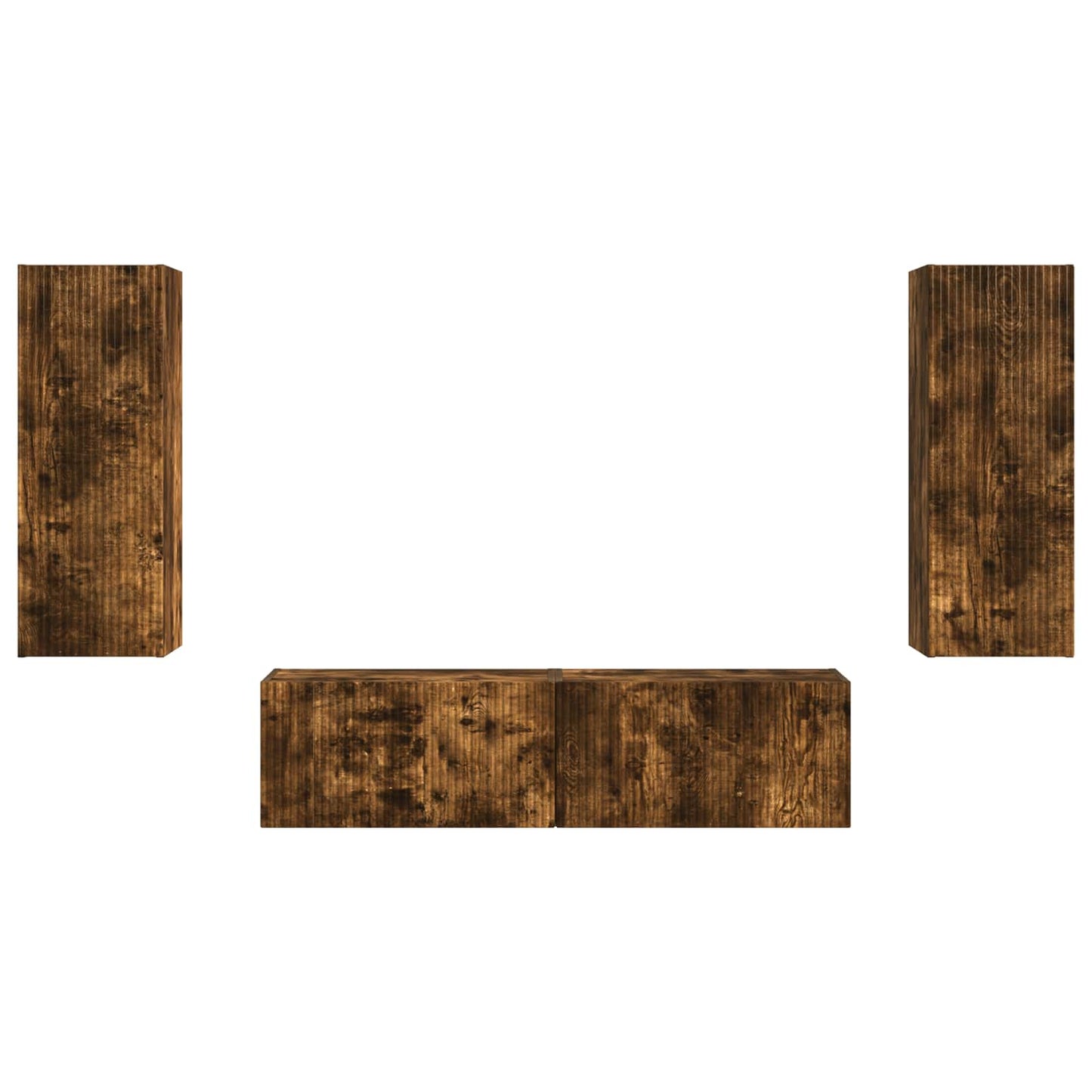 TV-Schrankset 2 pcs Geräucherte Eiche Holzwerkstoff