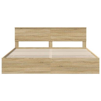 Bettrahmen Sonoma-Eiche 200 x 200 cm Ingenieurs Holz