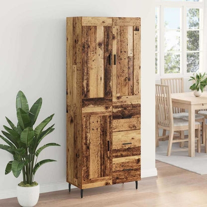 Highboard mit Schubladen 2 pcs Altholz Holzwerkstoff
