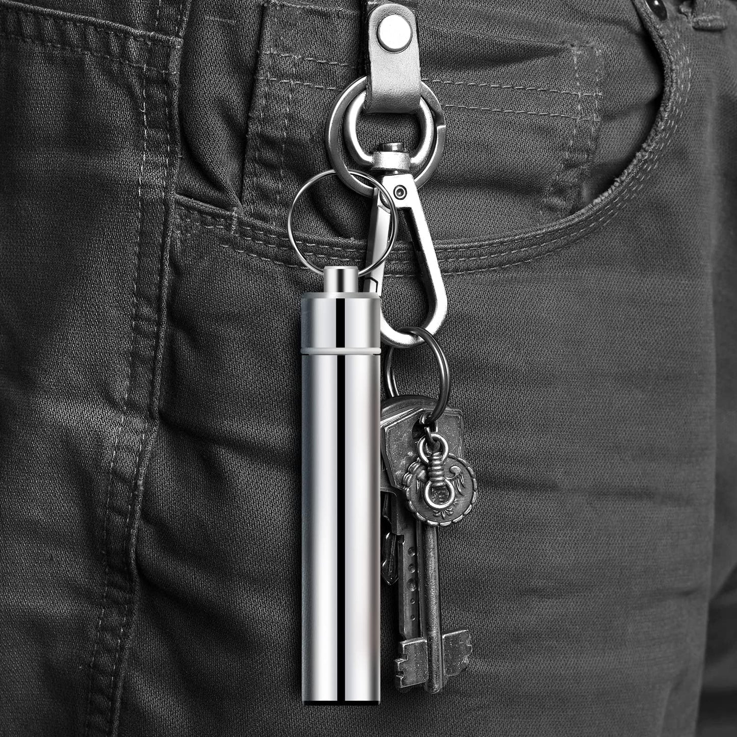 Ninelimi 7Pcs 2 Set Portable Stainless Steel Toothpicks Pocket Set, Reusable Metal Toothpicks Cleaning Kit with Holder for Outdoor Picnic Camping Traveling