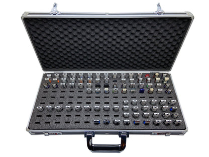 TECH STORE ON Aluminum USB Drive Organizer Case (130 Slots with Handle) - Shockproof & Antistatic Large Storage Box with Combination Lock | Professional Metal Carry Case for IT & Media Professionals