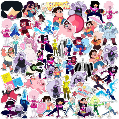 Steven Universe 50ct Vinyl Large Deluxe Stickers Variety Pack - Laptop, Water Bottle, Scrapbooking, Tablet, Skateboard, Indoor/Outdoor