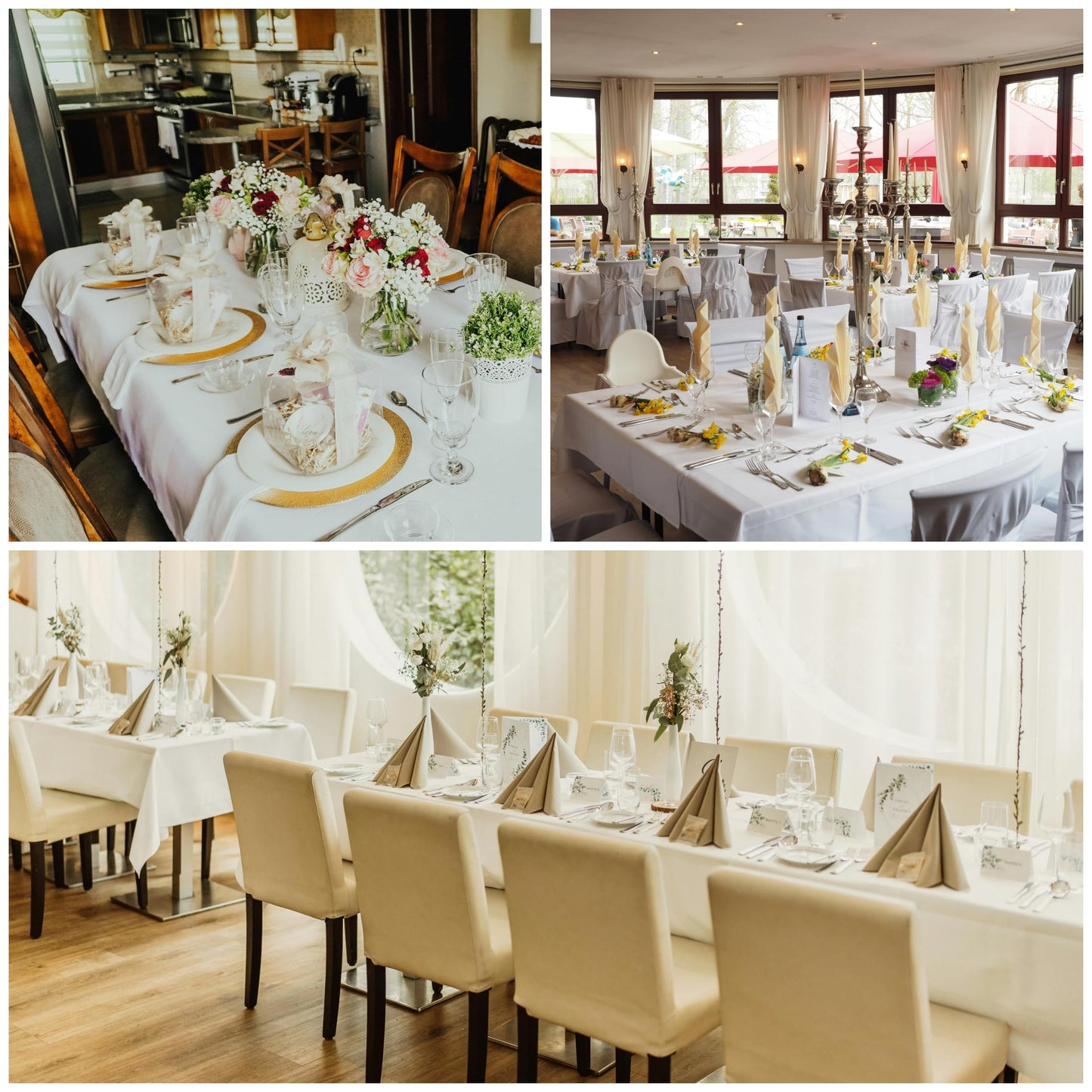 ZarzaaSik 2er-Pack weiße Tischdecken (152 x 259 cm), einfarbig, flecken- und knitterbeständig, rechteckig, aus hochwertigem, glattem Polyestergewebe, ideal für Hotels und Hochzeiten