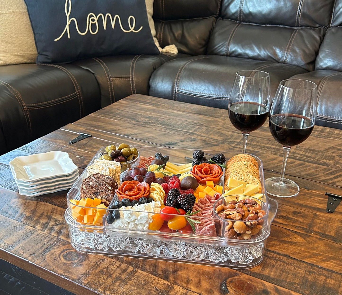 Prodyne Charcuterie On Ice & Deviled Eggs On Ice Platter 2 Piece Serveware Set