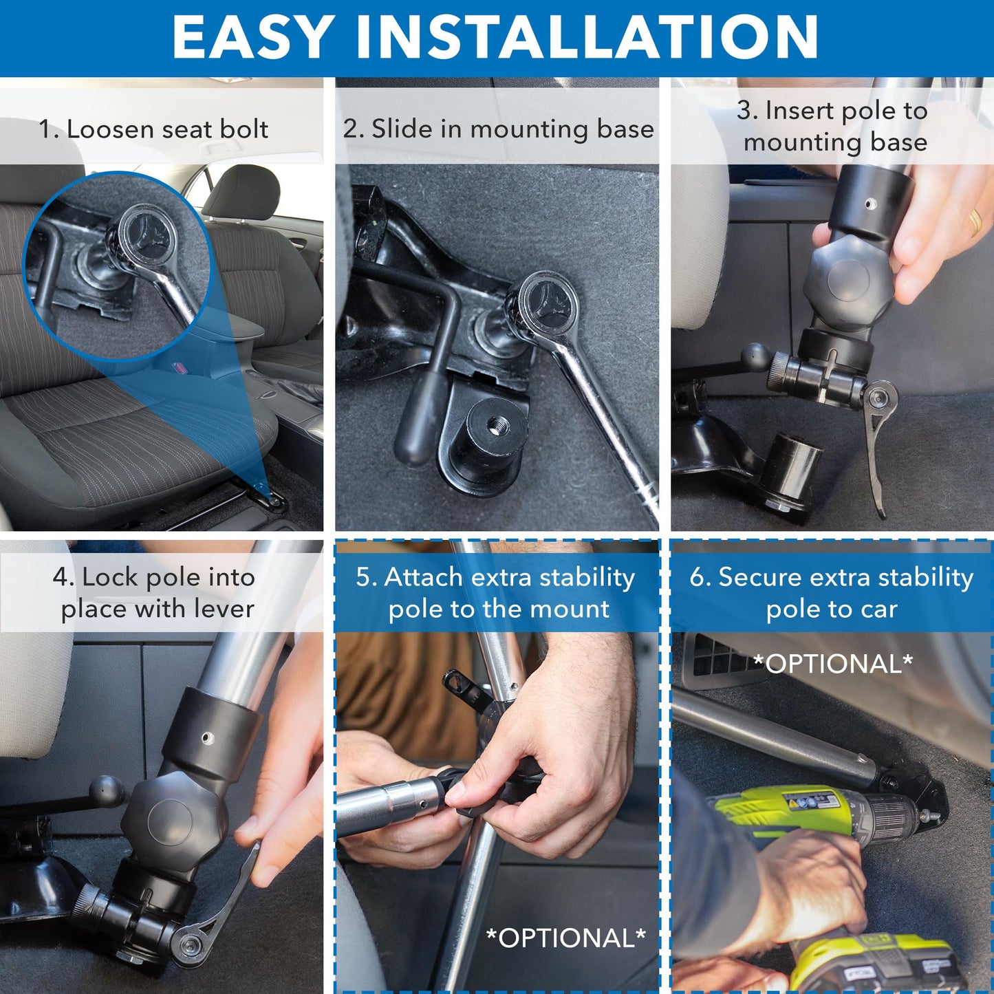 Mount-It! Car Laptop Mount for Commercial and Personal Use Vehicles | Heavy-Duty No Drill Notebook Vehicle Stand for Trucks, Vans and SUVs