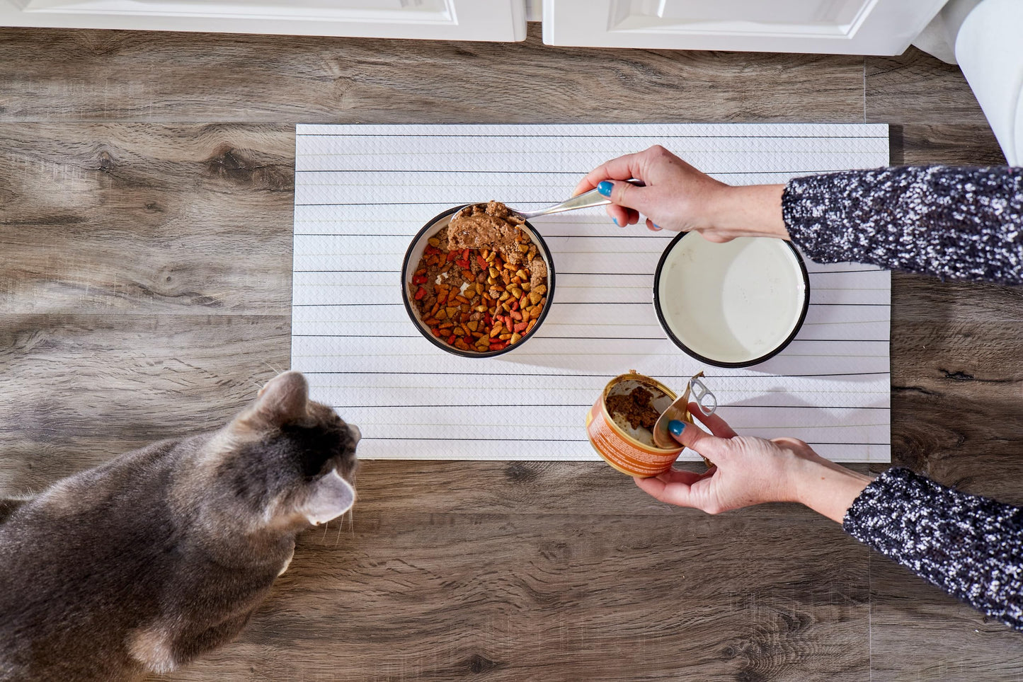 Pearhead Ceramic Bowl, Holds 2 Cups, Cute Whisker-Friendly Dish with Cat Face Design, Non-Slip, Microwave and Dishwasher Safe, Small/Medium
